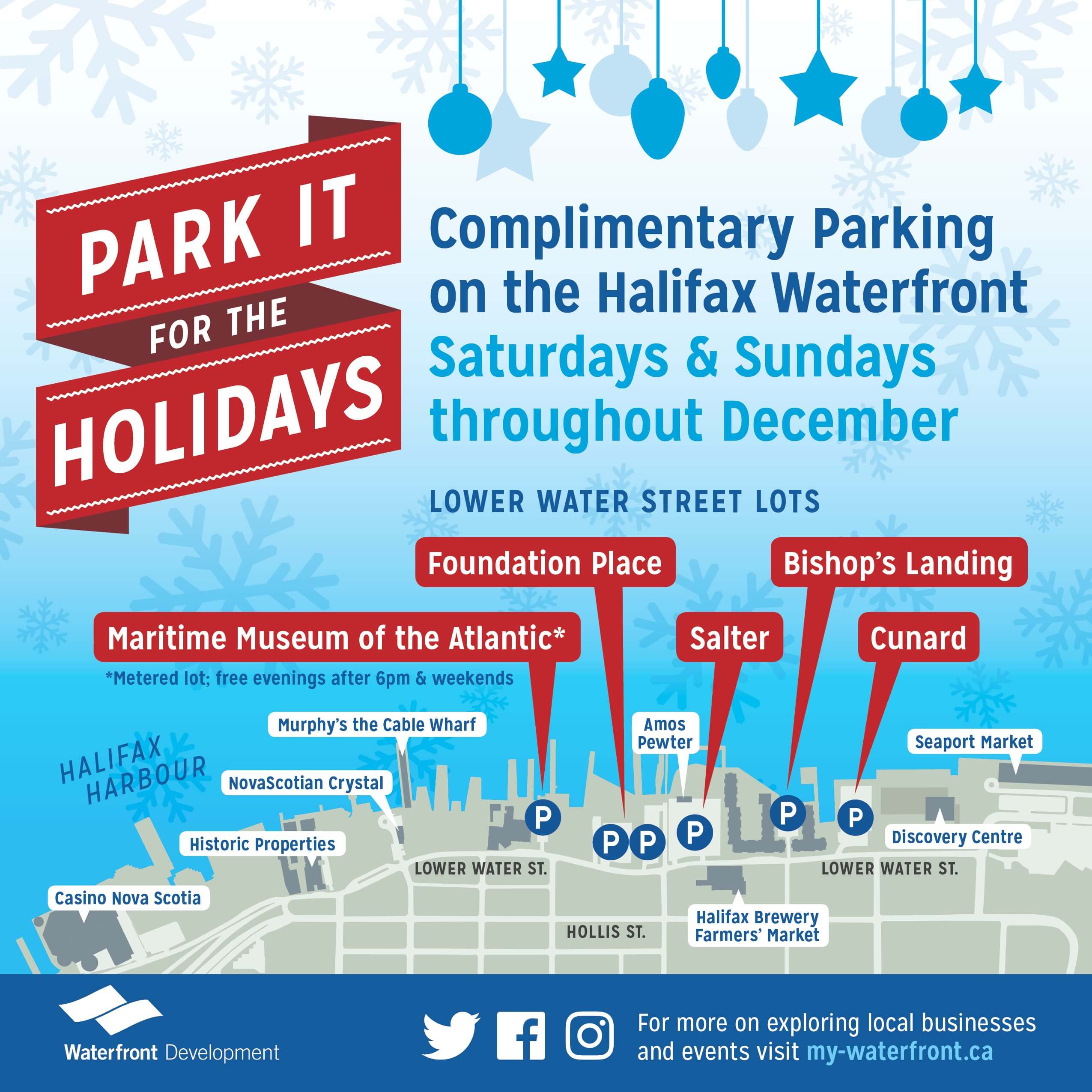 Complimentary Parking for the Holidays Poster